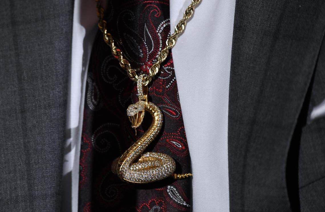 South Carolina Gamecocks quarterback Spencer Rattler speaks July 20, 2023 at SEC Media Days at the Grand Hyatt hotel in Nashville, Tennessee.