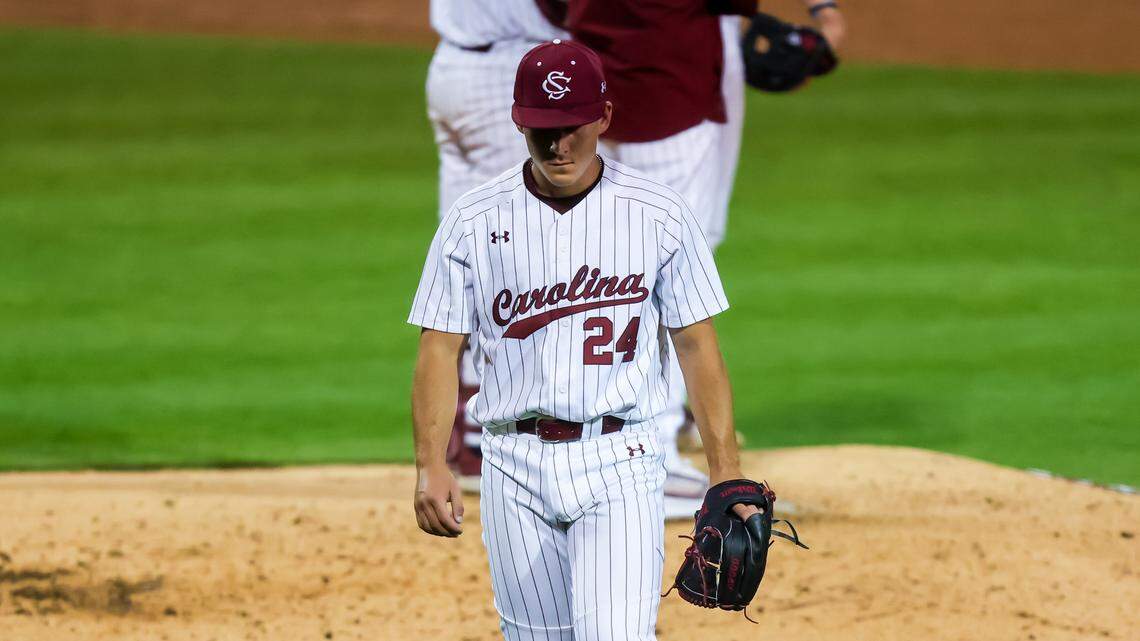 South Carolina Gamecocks pitcher Josh Gunther (24)