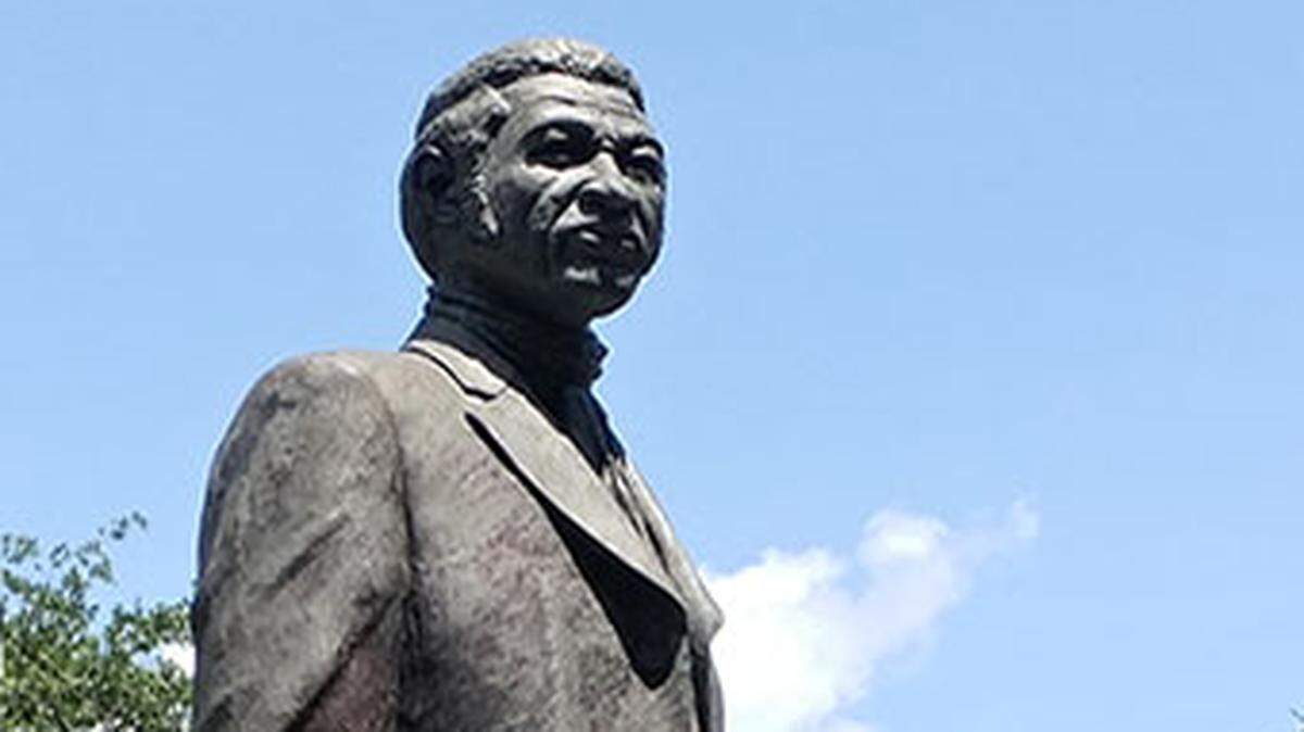Denmark Vesey was executed on July 2, 1822, after an unsuccessful attempt to lead a slave revolt in Charleston. This statue of Vesey is in Hampton Park in Charleston, South Carolina.