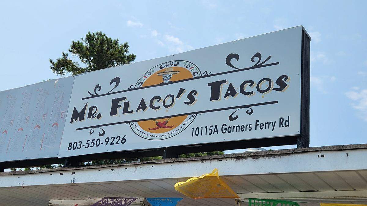 Mr. Flaco’s Tacos has opened on Garners Ferry Road in the Eastover area near Columbia, SC.