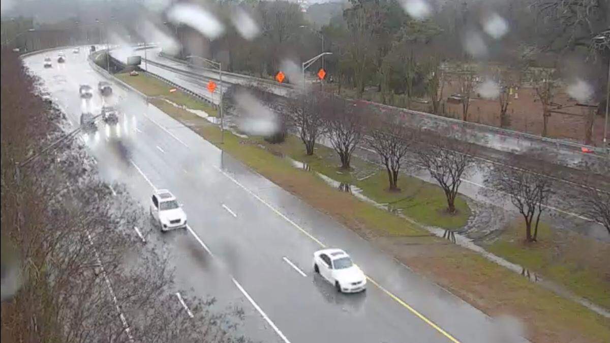 A view from a traffic webcam at Huger Street in Columbia.