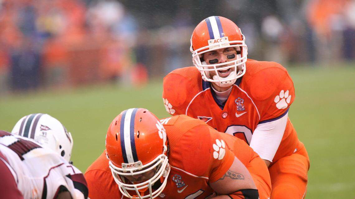 Clemson, SC. 11-19-08. C. Aluka Berry/caberry@thestate.com Clemson quarterback, Cullen Harper plays all four quarters against the University of South Carolina’s at Memorial Stadium.