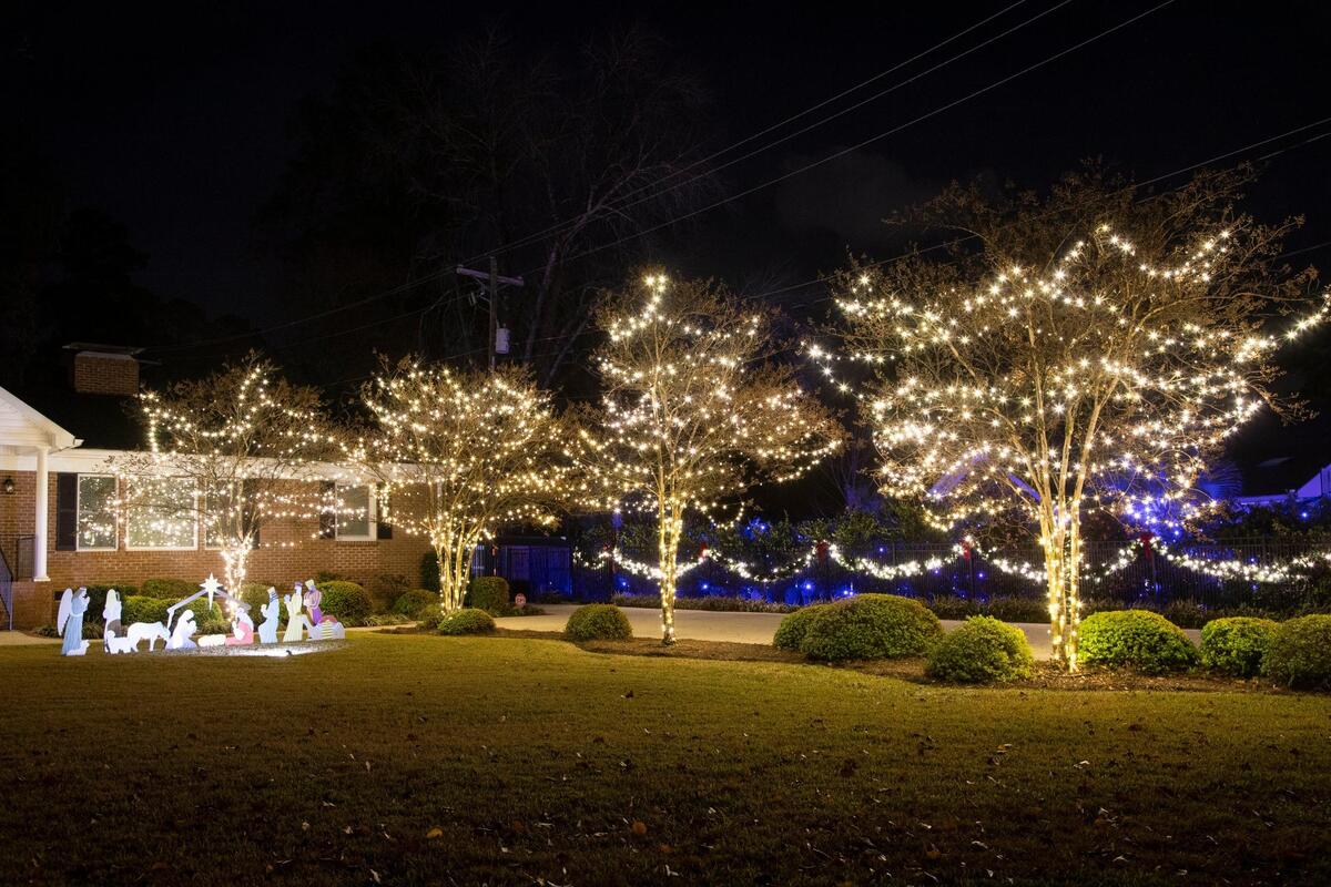A holiday light display on on Devereaux Road in Columbia, South Carolina on Wednesday, December 23, 2020.