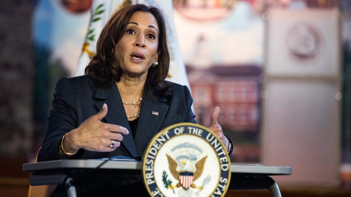 Vice President Kamala Harris speaks to students at Claflin University on Tuesday, September 20, 2022.