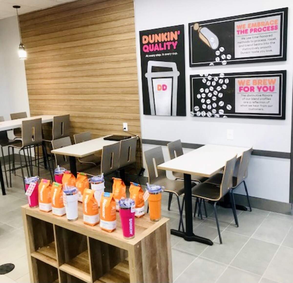 A new Dunkin Donuts on Garners Ferry Road in Columbia is one of the company’s next generation stores that has a sleeker design and updated technology.