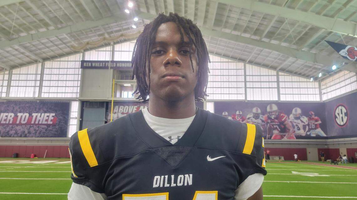 Dillon offensive lineman Josiah Thompson