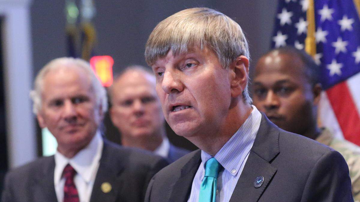 Dr. Edward Simmer delivers an update on the state of the coronavirus during a news conference at the South Carolina Emergency Operations Center in June 2021.