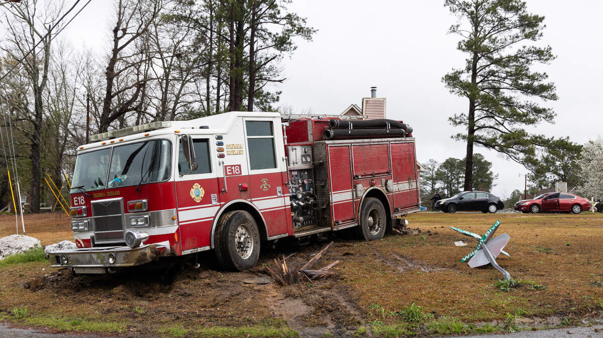 A Columbia-Richland fire engine crashed on Wilson Boulevard, near Columbia, South Carolina on March 6, 2024.