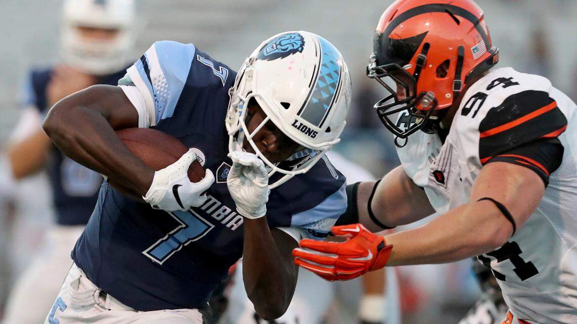 Dante Miller in a 2018 game with Columbia University