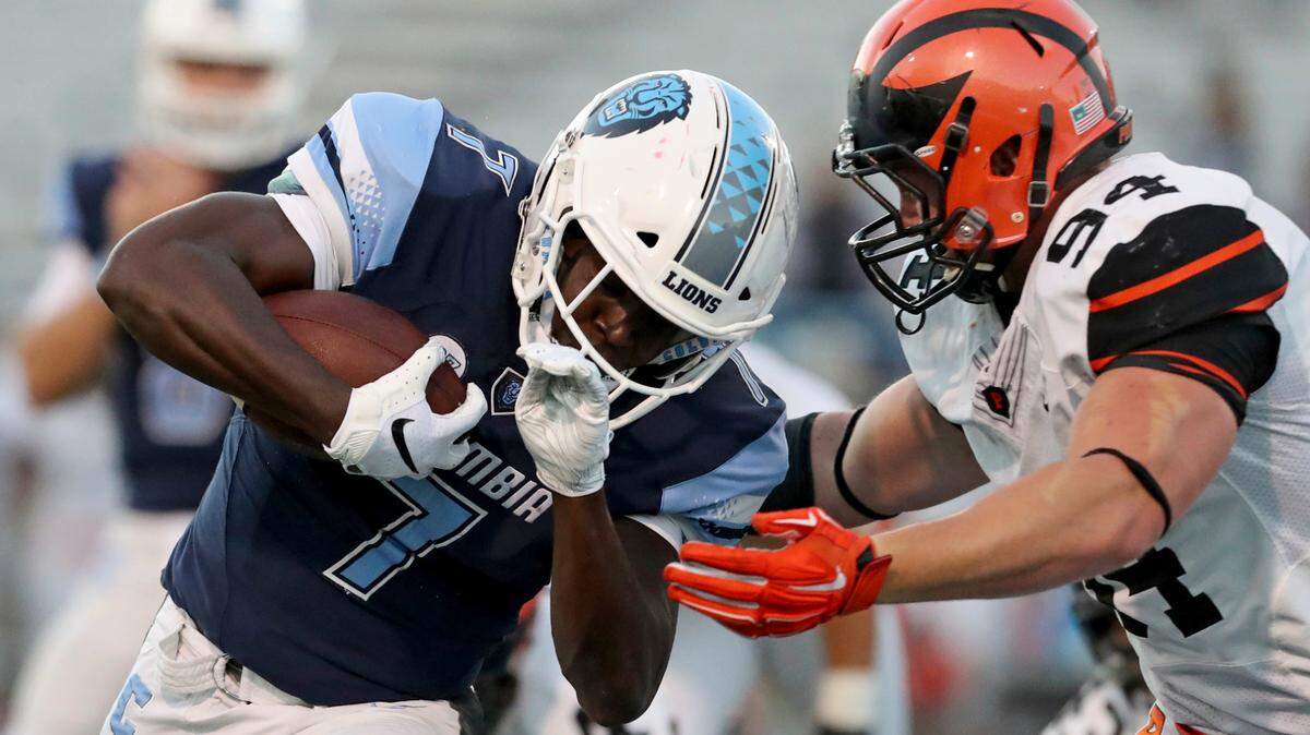 Dante Miller in a 2018 game with Columbia University