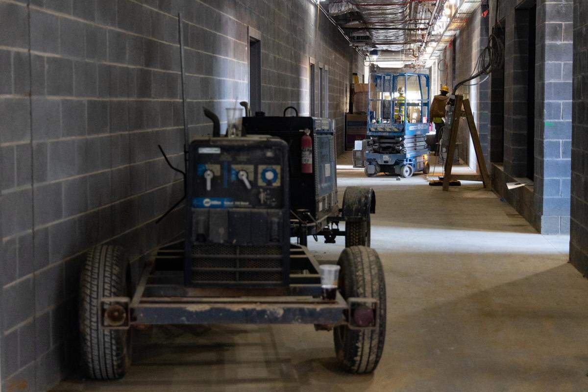 Irmo High School is under construction on Thursday, March 27, 2025. The new east wing of the complex will add new class rooms, a media center, dining area and offices for faculty and staff.