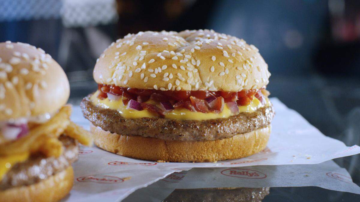 A burger from Checkers.