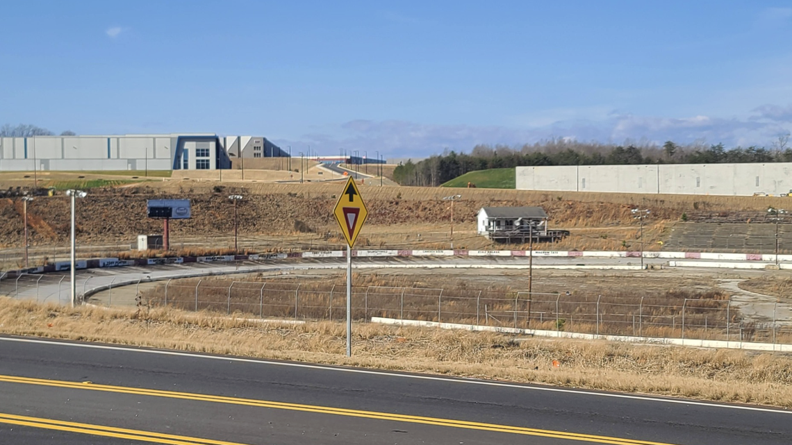 Several warehouses have been built near the Greenville Pickens Speedway.