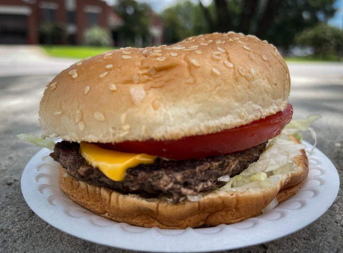 The cheese burger from Mack’s Cash Grocery.