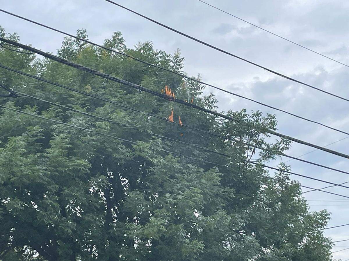 A collision led to several fires.