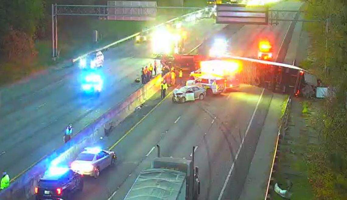 A crash caused a traffic jam on Interstate 26.