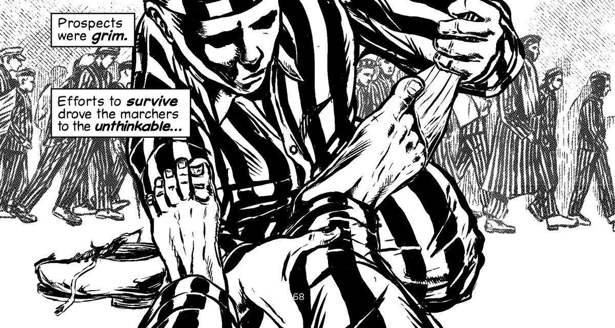 From the graphic novel, “We Survived The Holocaust: The Bluma & Felix Goldberg Story” by Frank W. Baker, illustrations by Tim Ogline