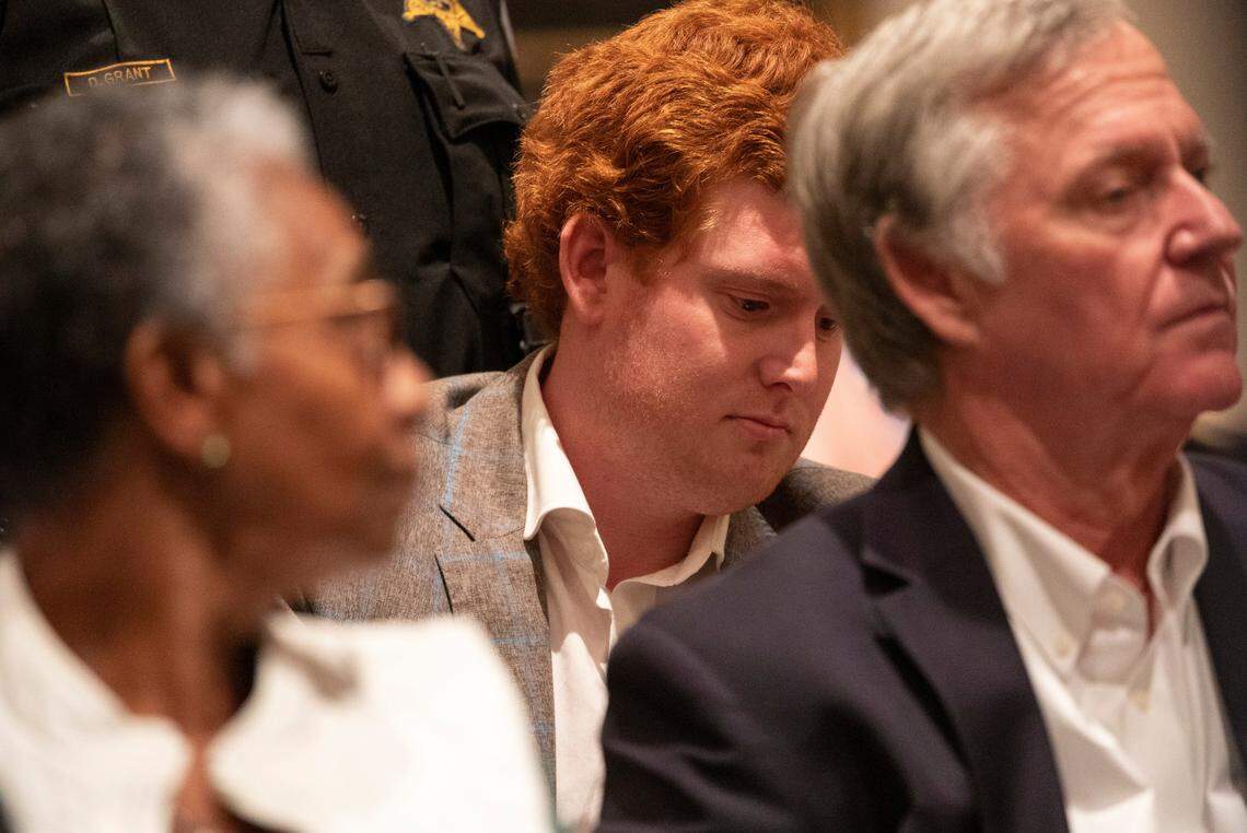 Buster Murdaugh listens after Alex Murdaugh was found guilty on all four counts at the Colleton County Courthouse in Walterboro on Thursday, March 2, 2023. Andrew J. Whitaker/The Post and Courier/Pool