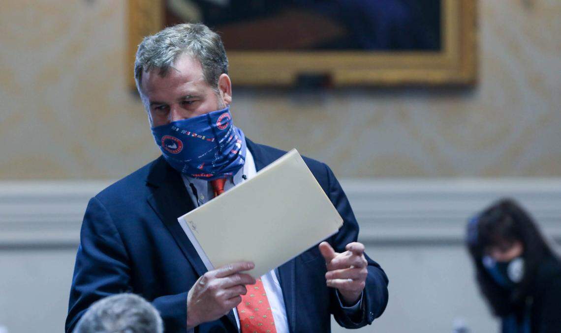 SC Rep Kirkman Finlay, R-RIchland on the first day of the legislative session at the South Carolina Statehouse on Tuesday, Jan. 12, 2021.