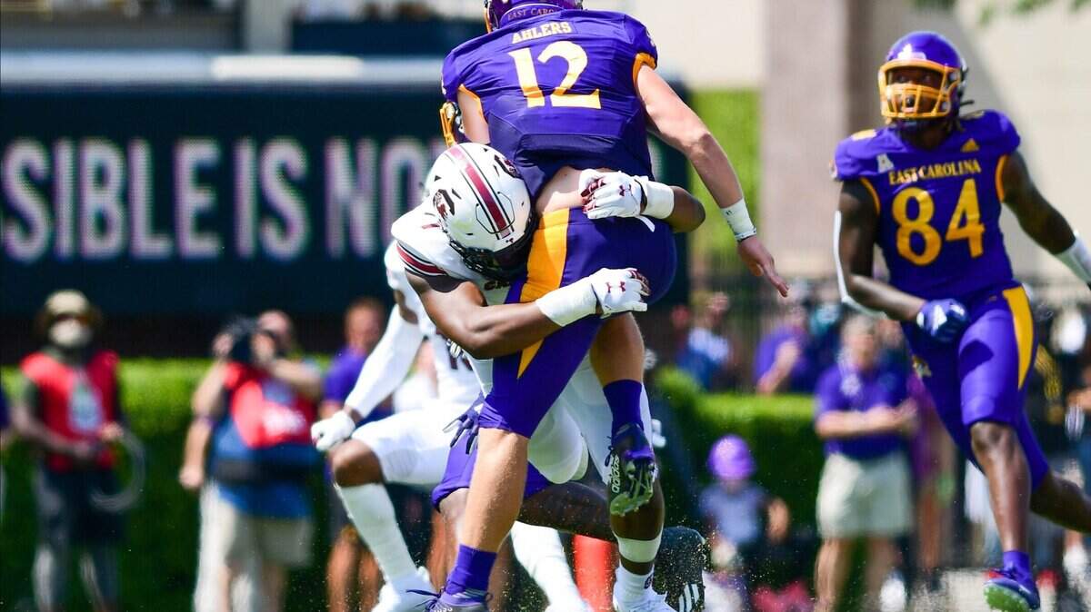 South Carolina’s Kingsley Enagbare during the 2021 game at East Carolina.
