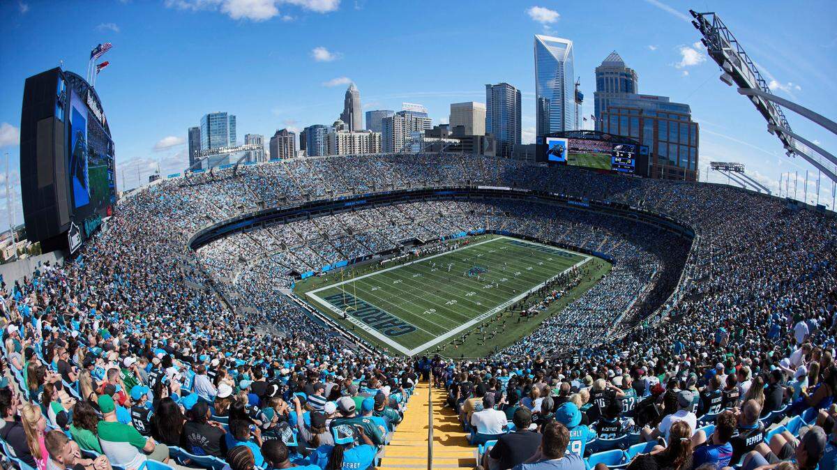 The Duke’s Mayo Bowl is played at Bank of America Stadium in Charlotte.
