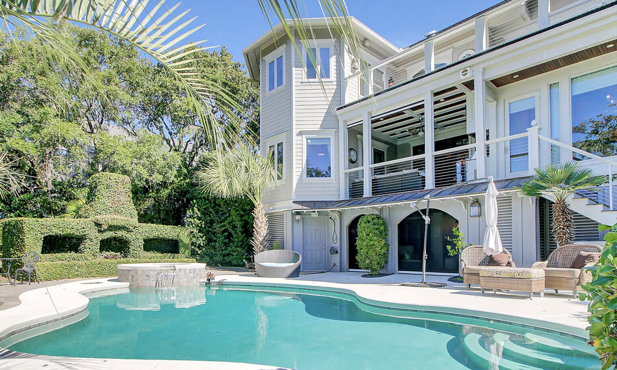 This house on River Bluff Lane is the most expensive on the market in Mount Pleasant, South Carolina on May 3, 2023.