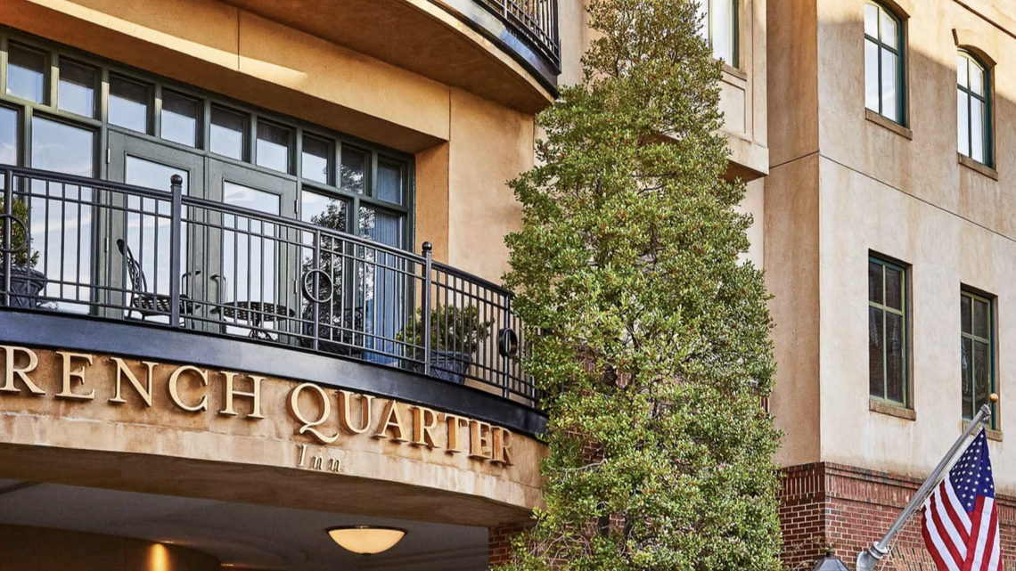 The French Quarter Inn in Charleston was ranked first in the best of the best hotel list in the United States by TripAdvisor users.