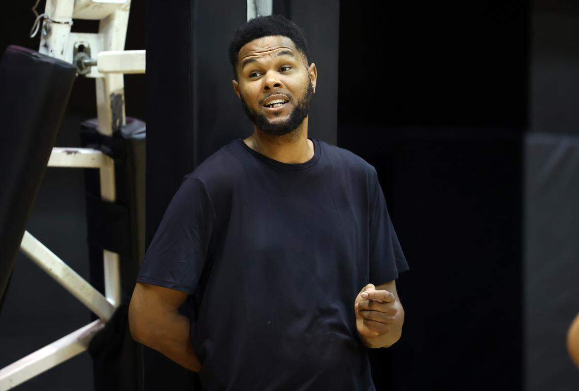 Wendale Farrow at South Carolina women's basketball practice on Sept. 22.