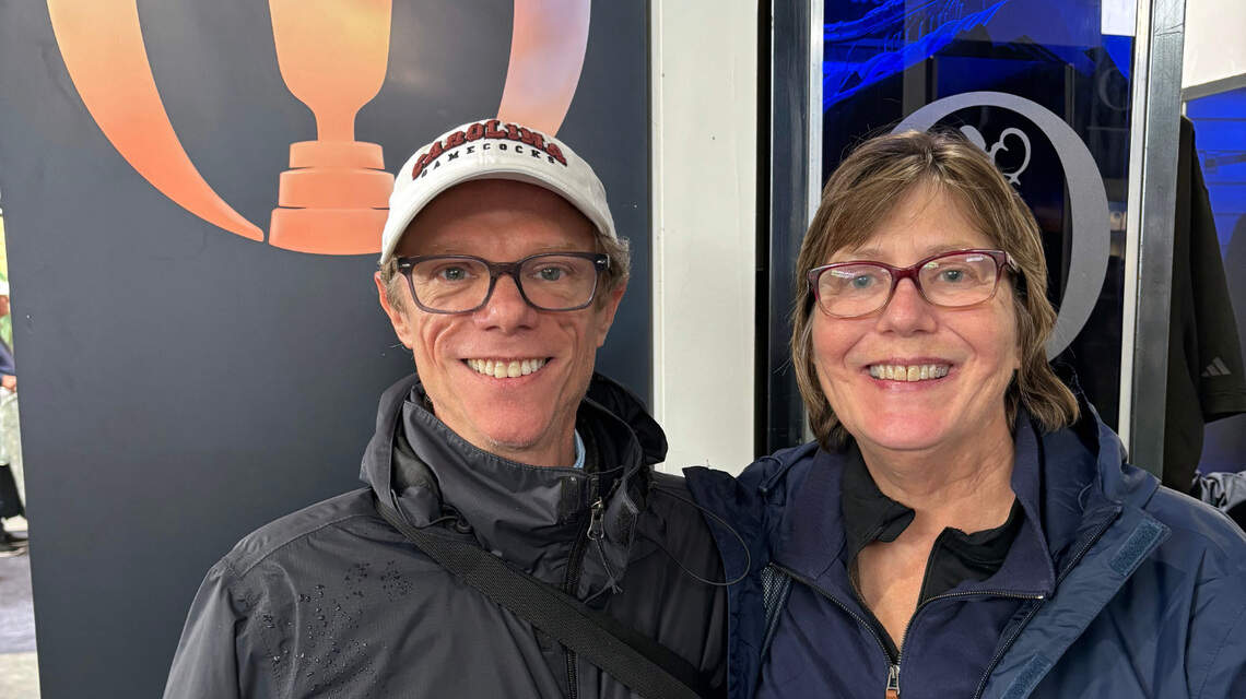 SC couple spotted at Open Championship in Scotland. The Gamecock hat gave it away
