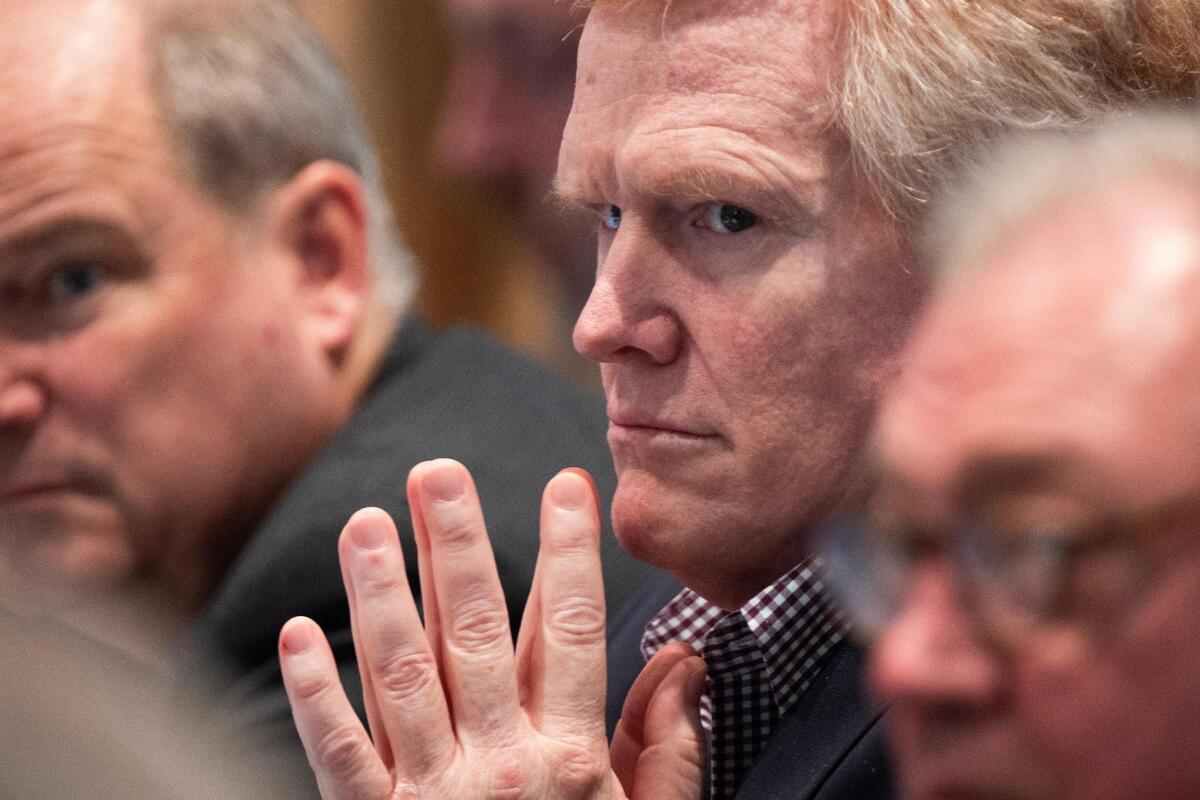 Alex Murdaugh listens to Dr. Paul McManigal’s testimony during Murdaugh’s trial for murder at the Colleton County Courthouse on Tuesday, February 28, 2023. Joshua Boucher/The State/Pool