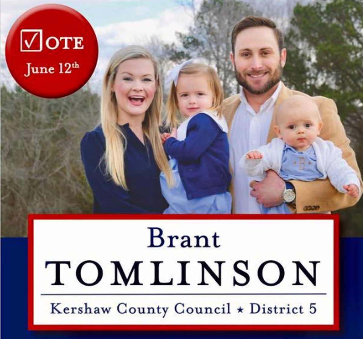 Brant Tomlinson campaign flyer