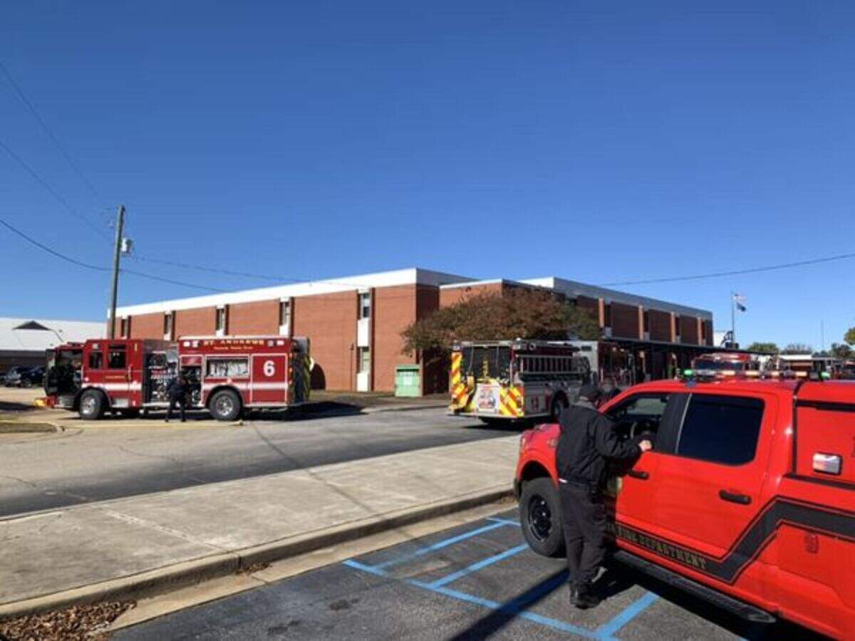 Members of the Columbia Fire Department resolved an issue at St. Andrews Middle School.