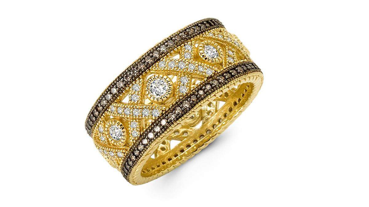 Lafonn chocolate and white diamond cocktail ring, $350