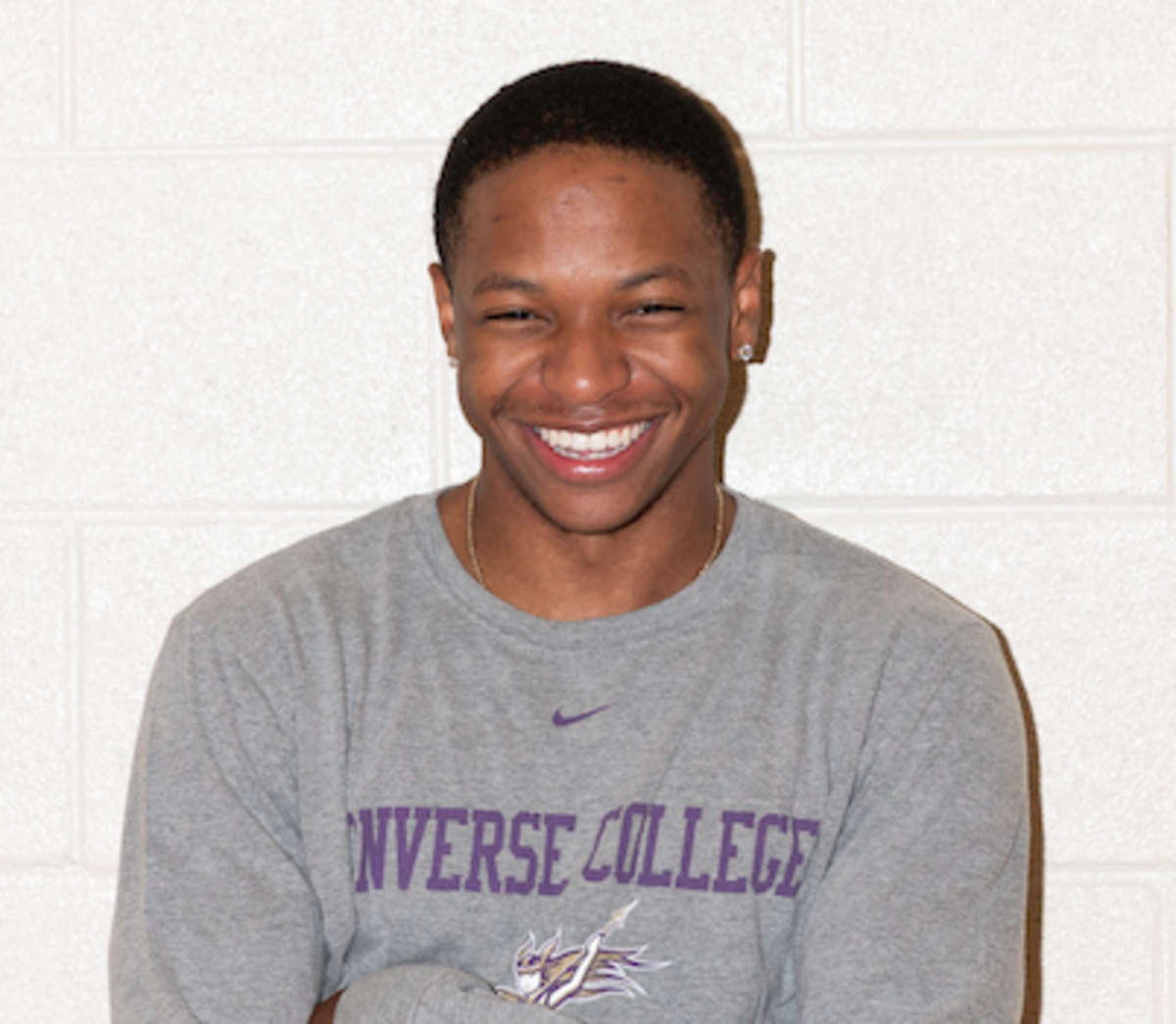 Jimmie Sanders is one of seven men who enrolled as the first male undergraduates at Converse College.