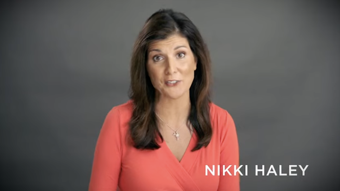 Former South Carolina Gov. Nikki Haley, left, appears in a TV ad, where she expresses her support of U.S. Rep. Nancy Mace, R-Daniel Island. The 30-second spot will begin airing in South Carolina’s 1st Congressional District this week.