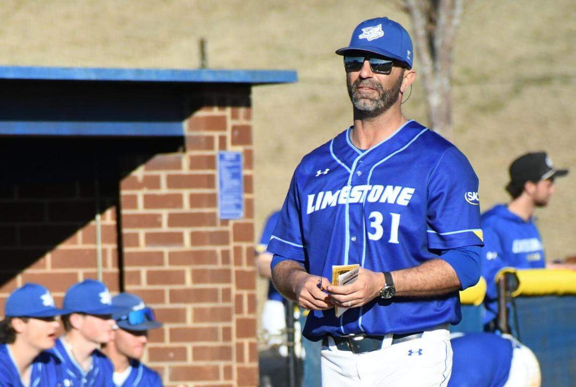 Limestone head baseball coach Brett Harker.