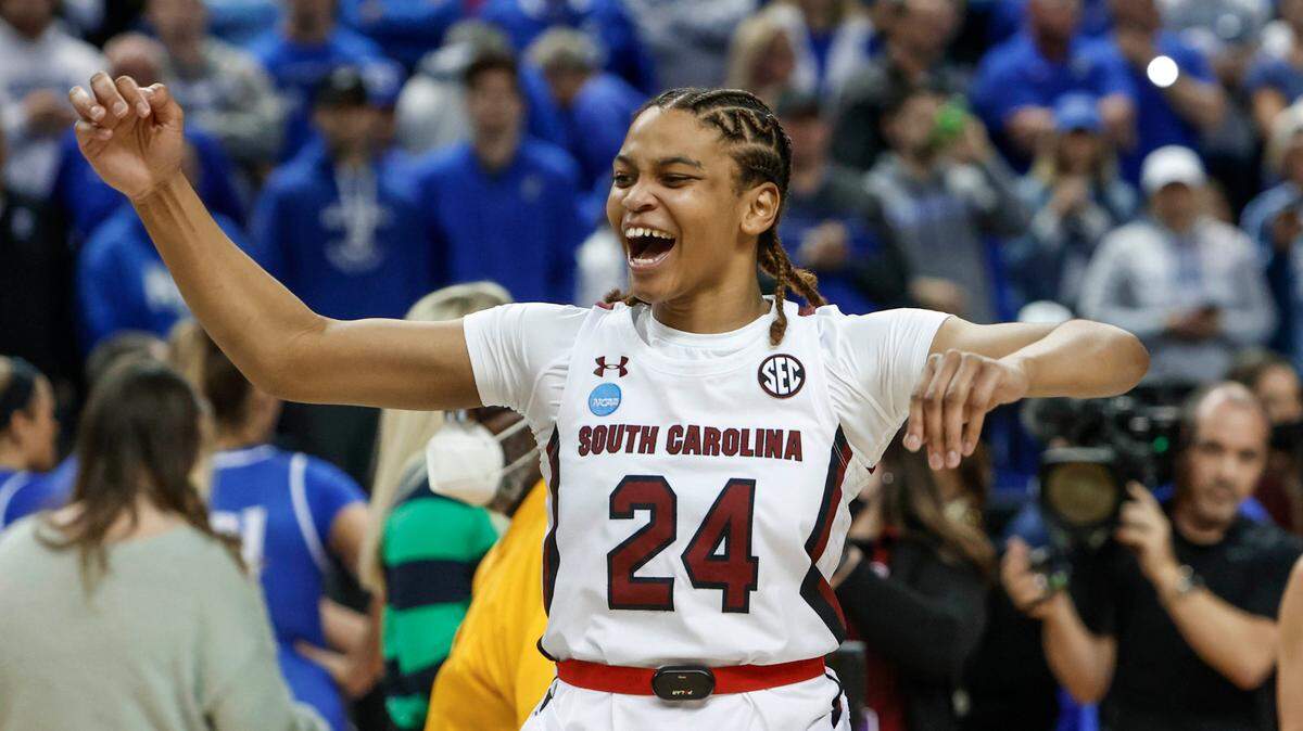 South Carolina’s LeLe Grissett (24) in March 2022.
