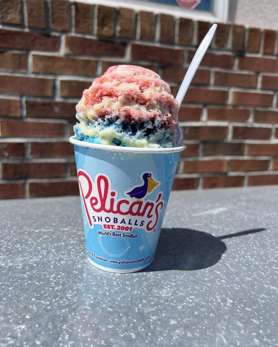 A snoball from Pelican’s SnoBalls.