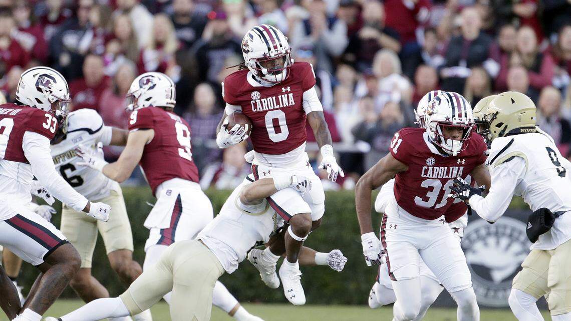 South Carolina’s Juju McDowell returns a kick during the 2024 game against Wofford at Williams-Brice Stadium.