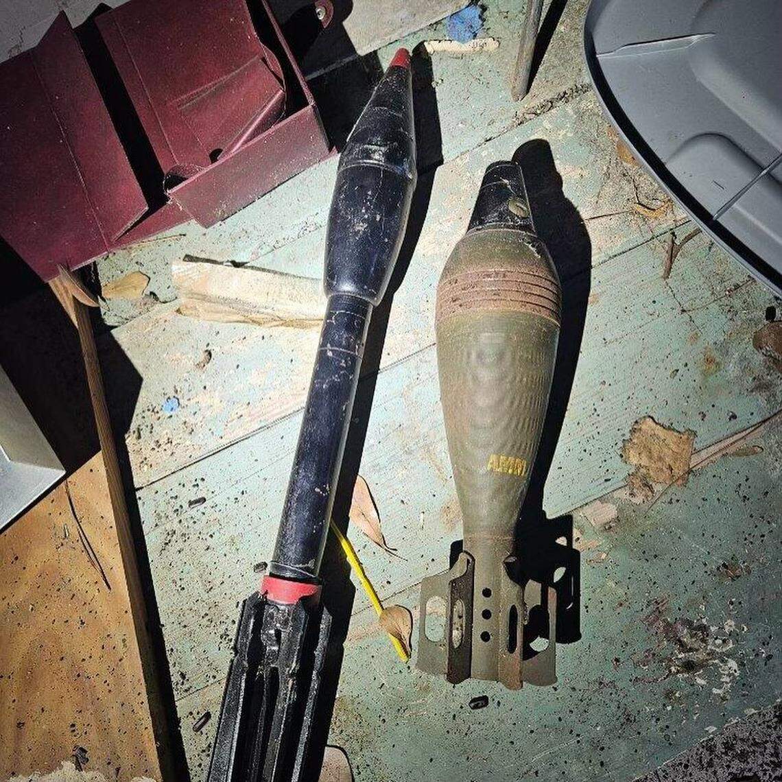 Forest Acres police said a rocket-propelled grenade (anti-tank munition) and a mortar round were found in a shed.