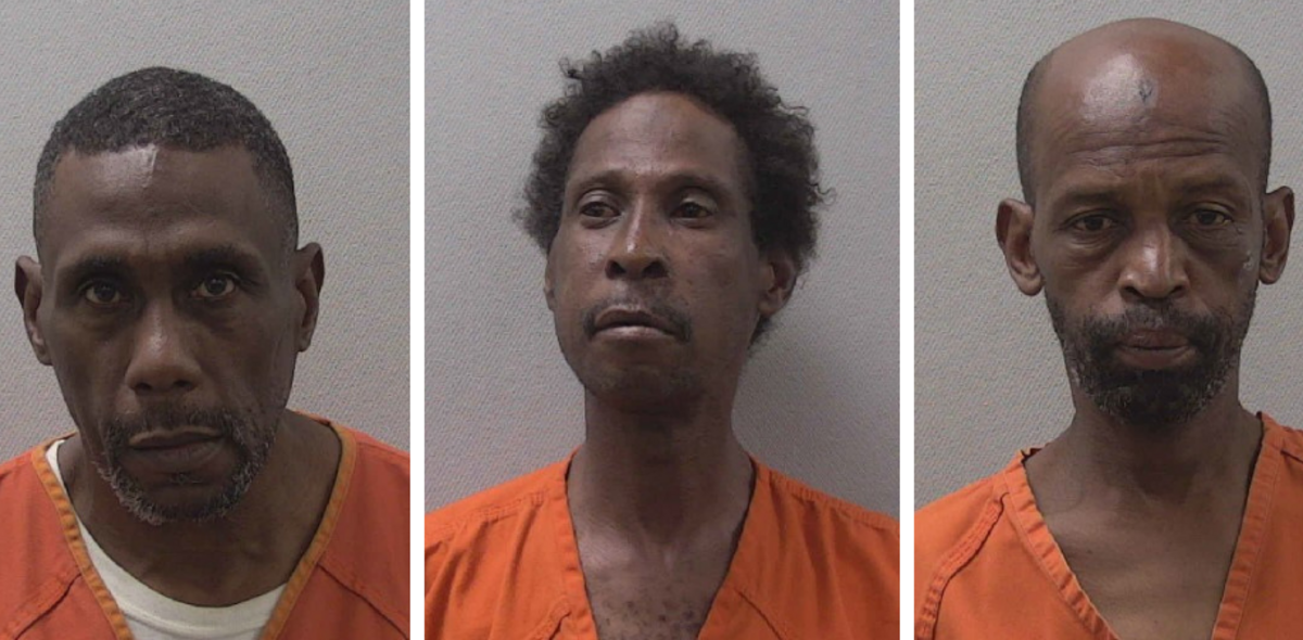 Rodney Valentine Bush, Terry Lee Hasker and Robert Lebron Switzer (pictured left to right) have been charged with burglary, grand larceny, criminal conspiracy and possession of burglary tools after deputies caught the would-be thieves trying to a steal a golf cart from a dealership, according to the Lexington County Sheriff’s Department.