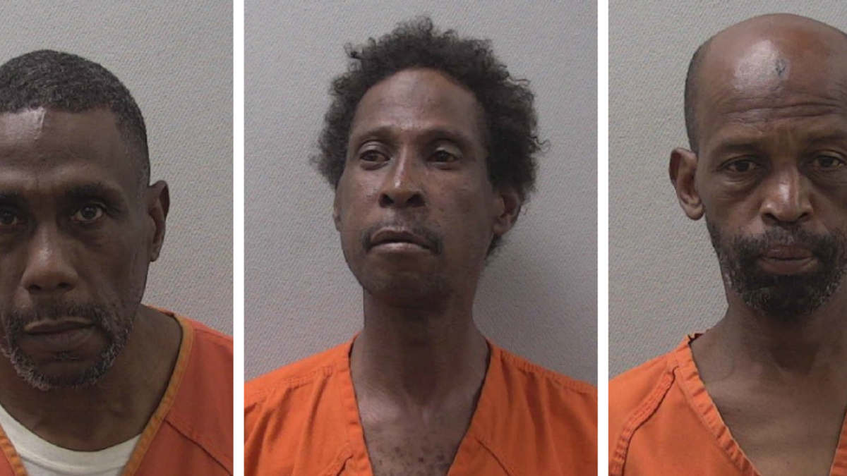 Rodney Valentine Bush, Terry Lee Hasker and Robert Lebron Switzer (pictured left to right) have been charged with burglary, grand larceny, criminal conspiracy and possession of burglary tools after deputies caught the would-be thieves trying to a steal a golf cart from a dealership, according to the Lexington County Sheriff’s Department.