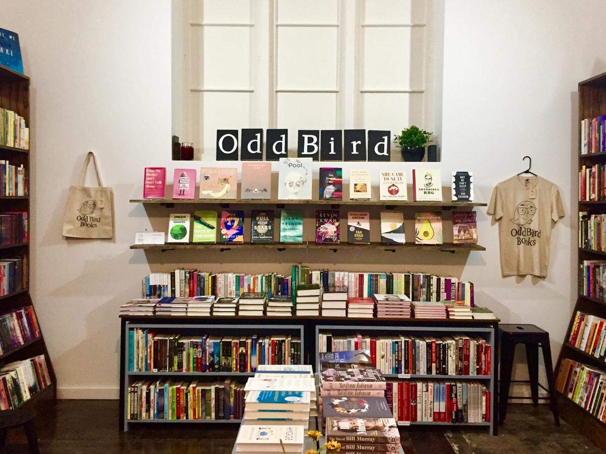 Odd Bird Books, a local independent bookstore, is located in the Arcade Mall in downtown Columbia.