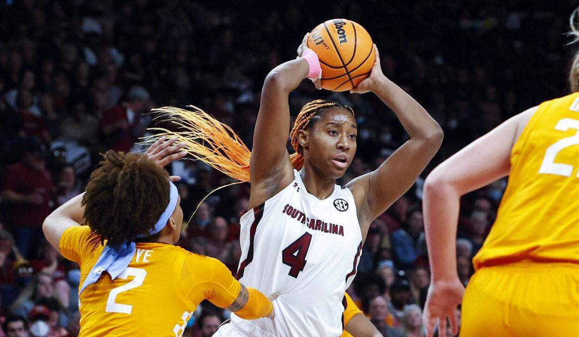 South Carolina’s Aliyah Boston is a contender for National Player of the Year honors.