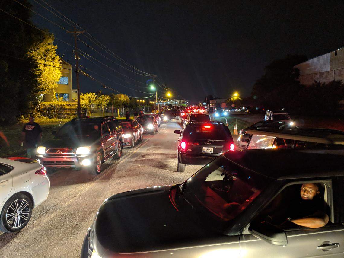 Traffic on Shop Road after the Beyonce and Jay-Z On the Run II tour stop at Williams-Brice Stadium in Columbia.