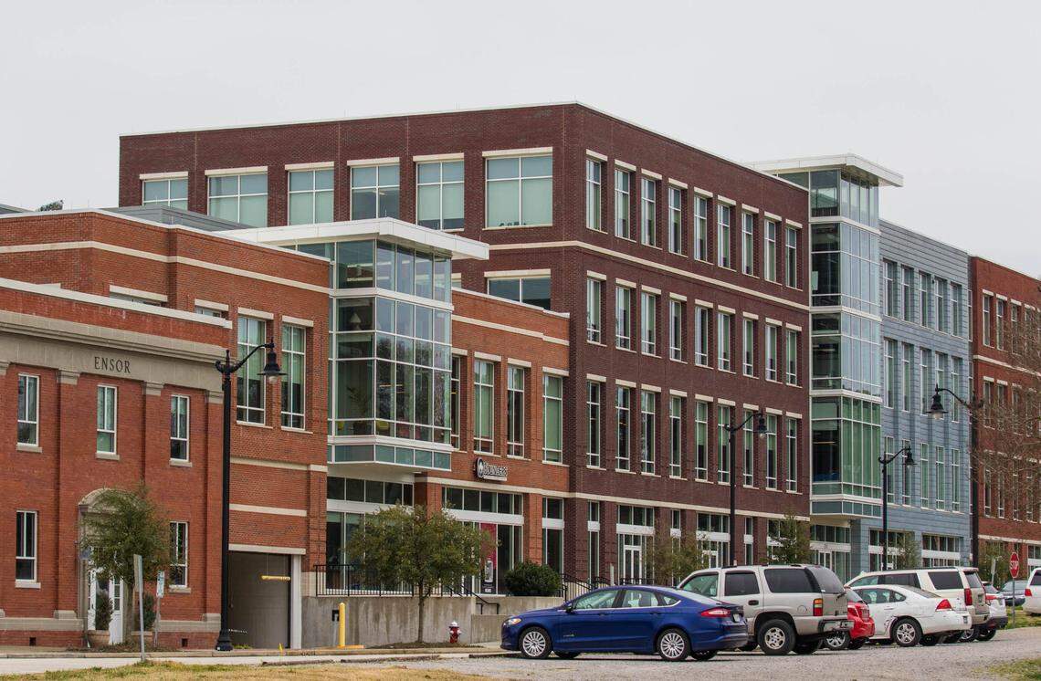 Construction at the BullStreet Development started with the baseball stadium and The First Base Building in 2016. The First Base Building features 108,541 square-feet of office and retail space.