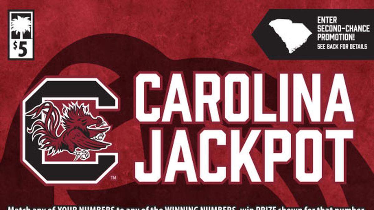 File photo of a Carolina Jackpot lottery ticket.