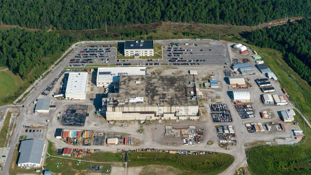 This aerial photograph shows the abandoned mixed oxide fuel factory at SRS. The photo was taken in 2019. The government plans to retrofit the factory for a new nuclear weapons pit production plant.