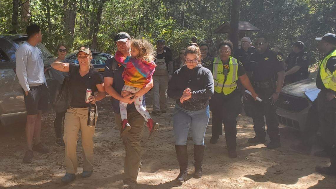 3-year-old Ruby Haider was found Saturday morning less than a mile away from the campsite where she was last seen.