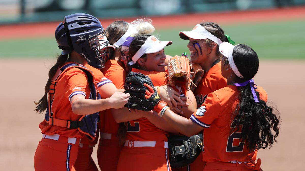 Clemson celebrates its win Friday over UNC Wilmington Friday at McWhorter Stadium. They will play at 1 p.m. Saturday against Auburn or Louisiana.